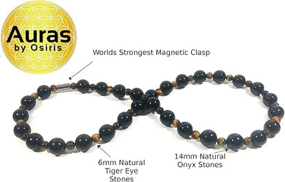 Auras by Osiris Beaded Necklaces for Men Healing Crystal Protection Stone Mens Necklaces Handmade in USA by Master Shaman