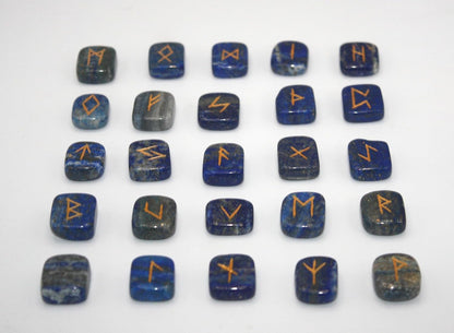 Auras by Osiris - Rune Gemstones Set with Engraved Elder Futhark Alphabet Divination, Crystal Healing Chakra