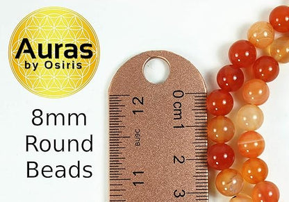 Auras by Osiris Crystal Necklace for Men/Women 6/8/10mm Beaded Gemstone Necklaces 19/24/30 Inch Necklace Strand Healing Crystals Jewelry
