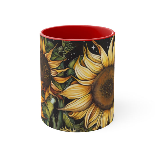 Sunflower Accent Coffee Mug, 11oz