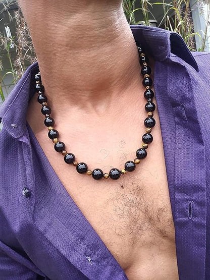 Auras by Osiris Beaded Necklaces for Men Healing Crystal Protection Stone Mens Necklaces Handmade in USA by Master Shaman