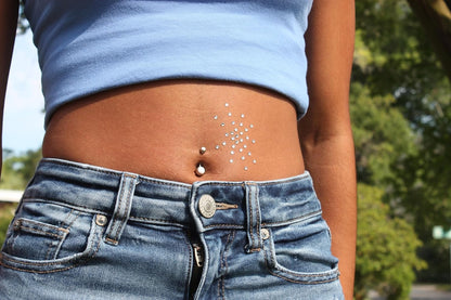 Vintage Temporary Tattoo Made with Genuine Swarovski Crystals | Crystal Stickers Body and Face Jewels for Festivals and Raves