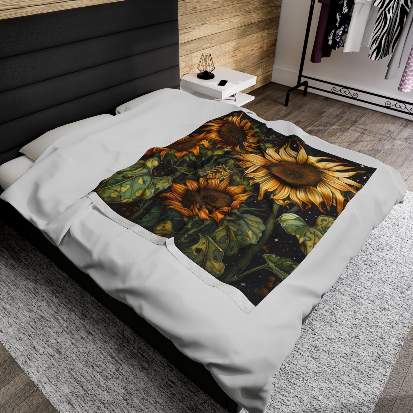Sunflower Velveteen Plush Blanket