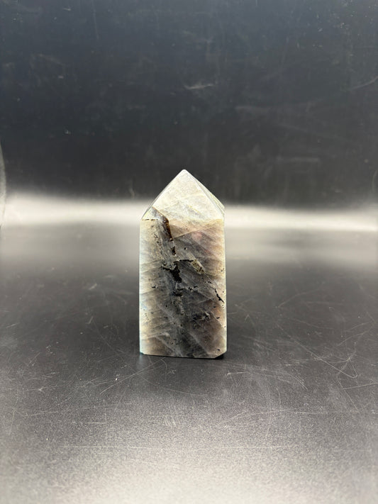 Labradorite Crystal Tower 330g (4 Inch) – Polished Flashing Healing Crystal for Meditation, Reiki, Spiritual Protection & Home Decor
