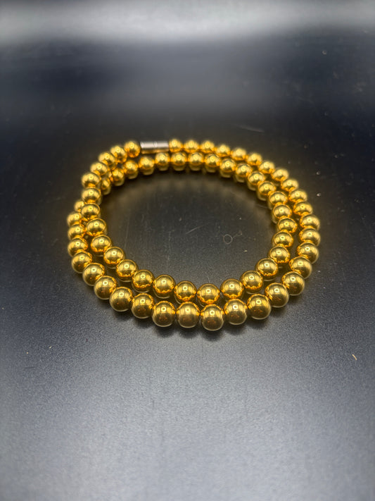 8mm Stainless Steel Gold Necklace
