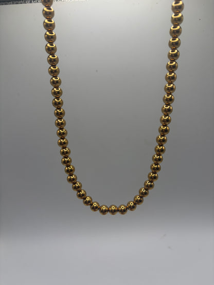 8mm Stainless Steel Gold Necklace