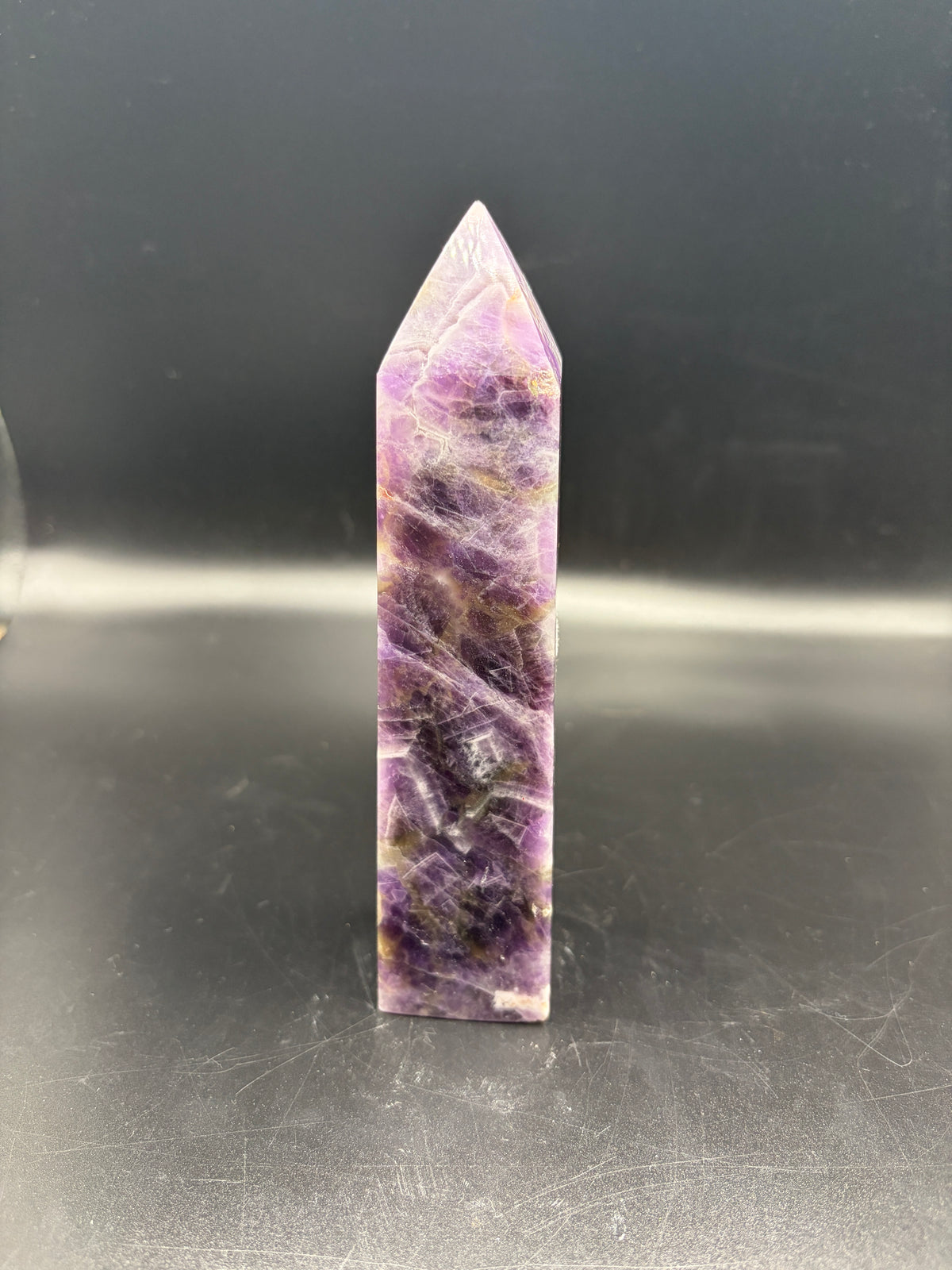 Amethyst Crystal Tower 380g (6 Inch) – Natural Healing Crystal for Peace, Meditation, Spiritual Growth & Home Decor