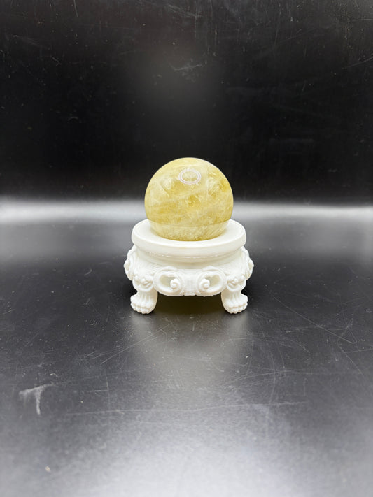 Citrine Crystal Sphere 205g – Natural Polished Healing Crystal Ball for Abundance, Success, Positivity & Home Decor