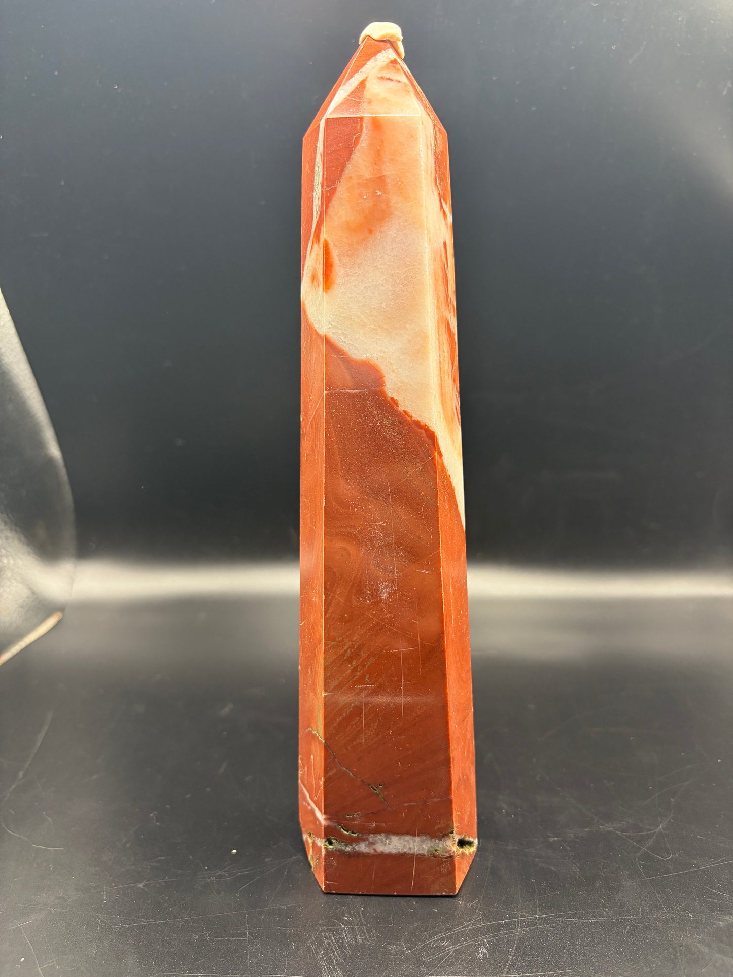 Red Jasper Crystal Tower 870g (9.5 Inch) – Natural Healing Crystal for Strength, Grounding, Meditation & Home Decor