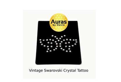 Radiant Relics: Vintage Swarovski 47-Crystal Butterfly Tattoos – Collector's Dream
