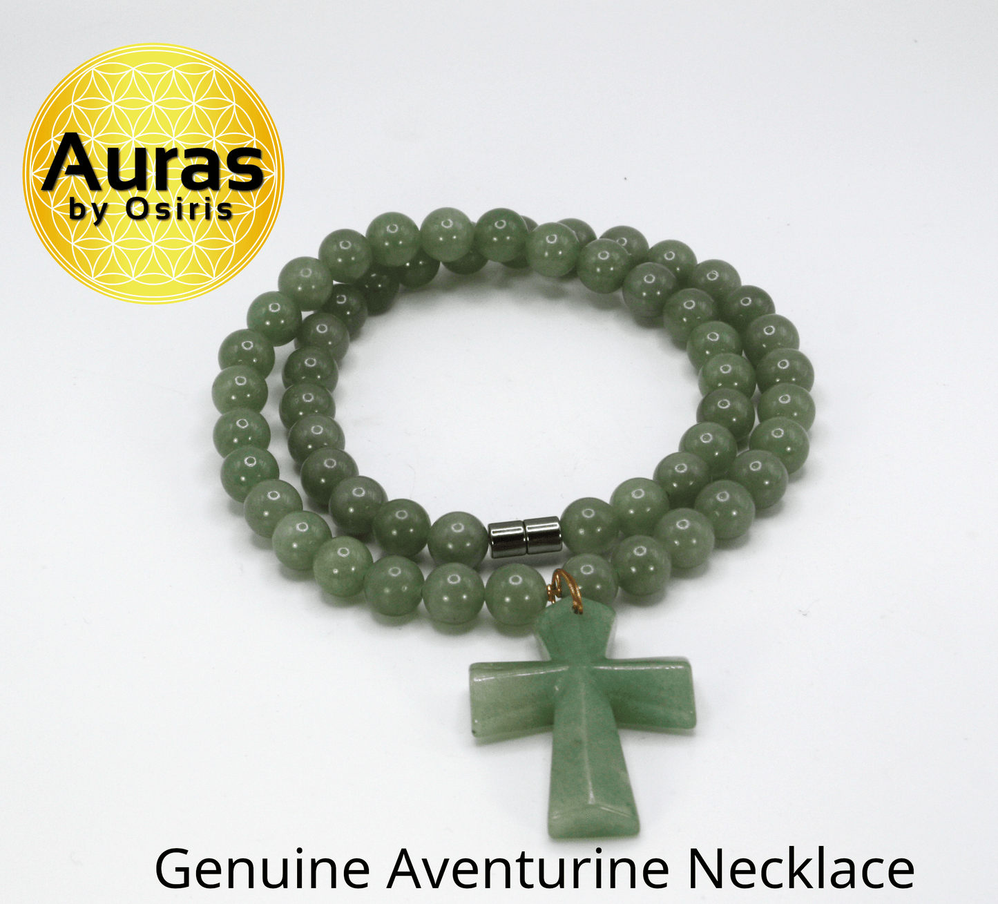 Genuine Aventurine Pendant Necklace - Gift for Men/Woman - Spiritual Accessories - Religious Symbol