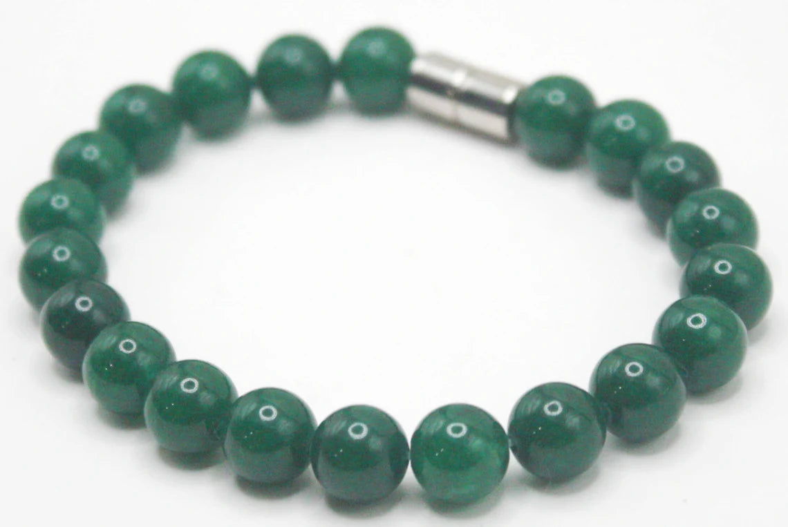 6mm Green jade Bracelet - For Abundance & Wealth Manifestation