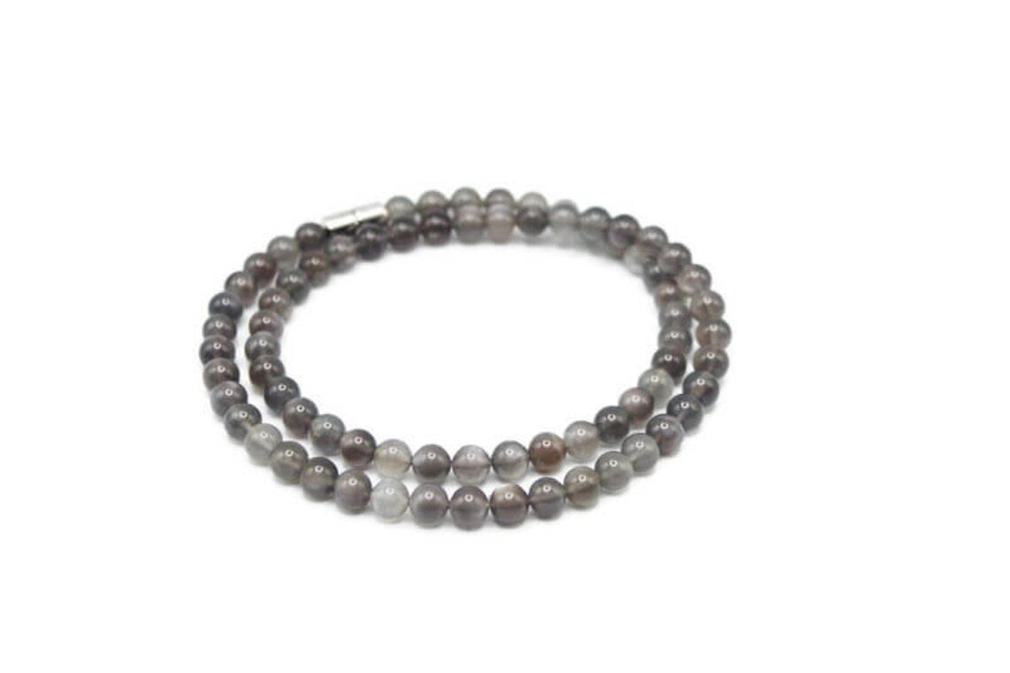 Midnight Enigma: Black Moonstone Necklace - Veil of the Mystics