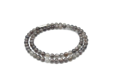 Midnight Enigma: Black Moonstone Necklace - Veil of the Mystics