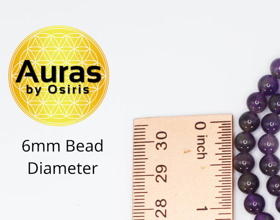 6mm/8mm/10mm Genuine Amythest Necklace for Men/Women for Serenity & Tranquility Purple Crystal Jewelry Handmade in USA