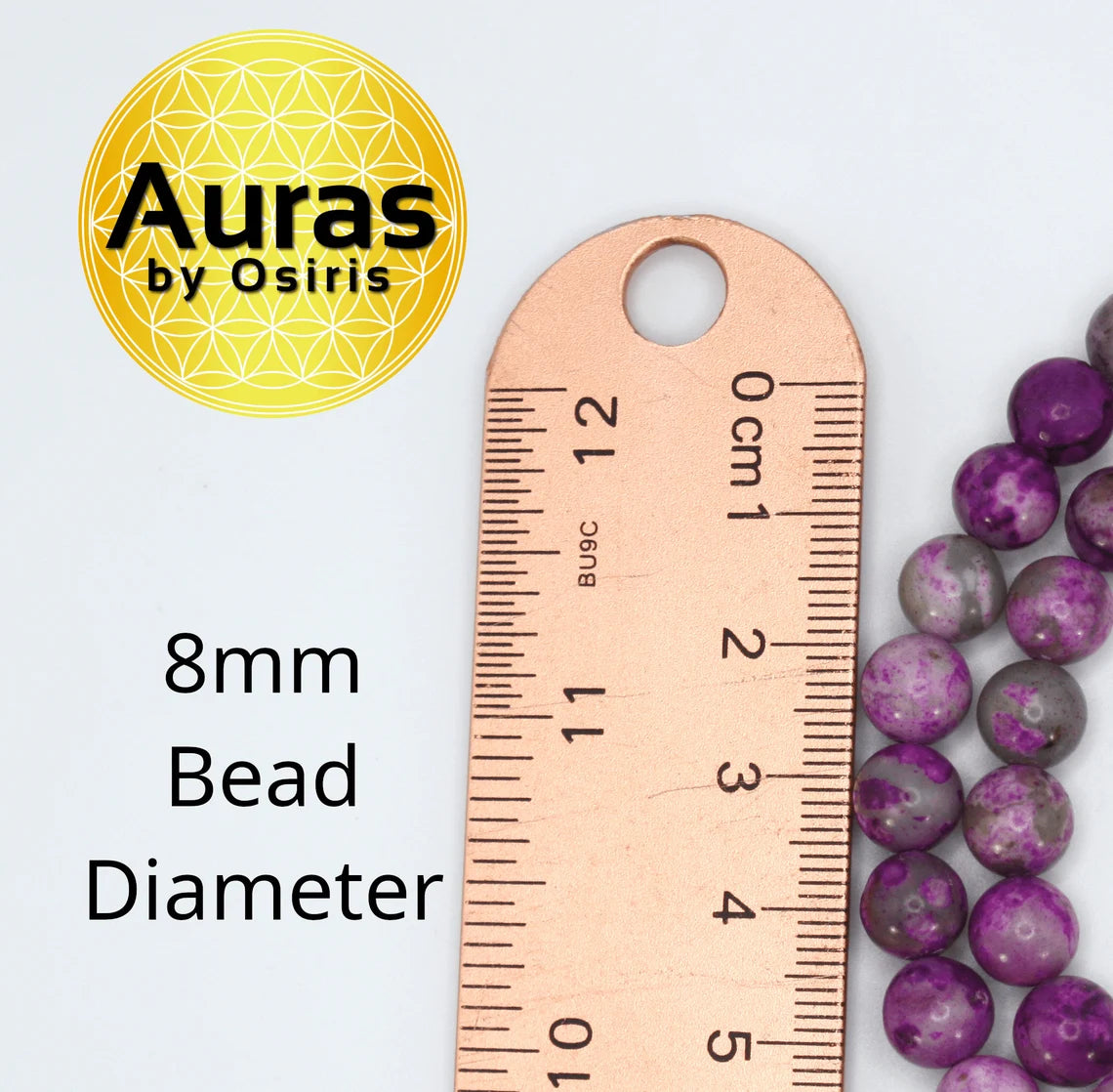 Genuine Sugilite Necklace – 8mm Gemstone Beads for Men & Women – Healing Crystal Jewelry Gift