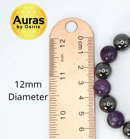 Hematite and Amethyst Bracelet - A Union of Protection and Serenity