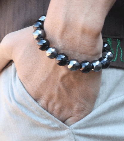 Hematite and Black Tourmaline Bracelet - The Ultimate Protection Duo