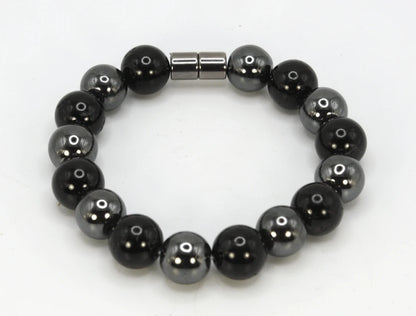 Hematite and Black Tourmaline Bracelet - The Ultimate Protection Duo