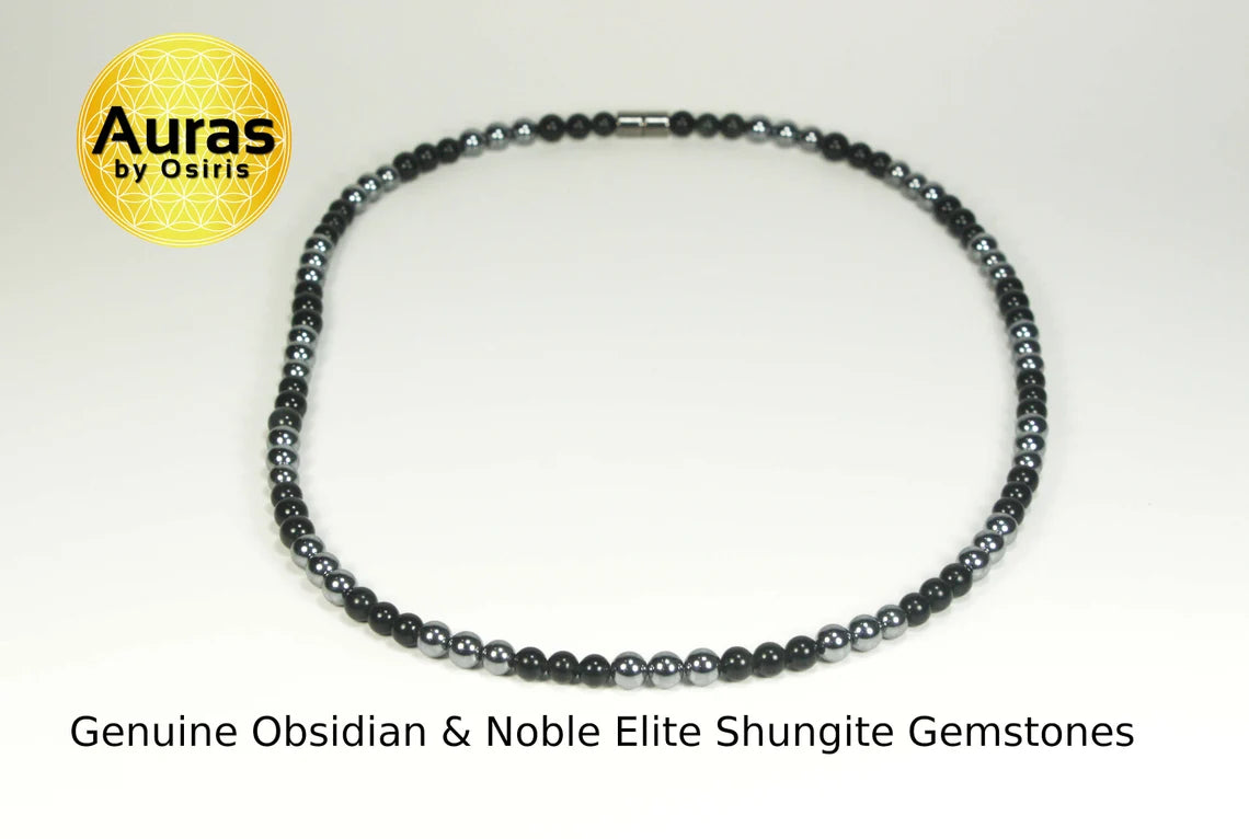 Hematite and Obsidian Necklace - The Ultimate Grounding and Protective Talisman