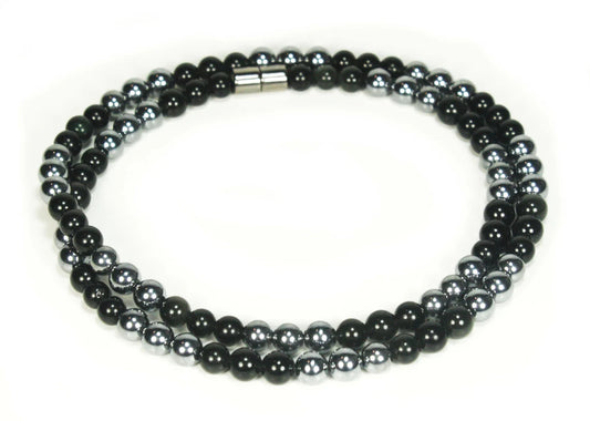 Hematite and Obsidian Necklace - The Ultimate Grounding and Protective Talisman