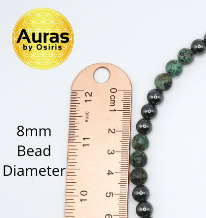 African Turquoise and Hematite Necklace - A Journey of Growth and Grounding