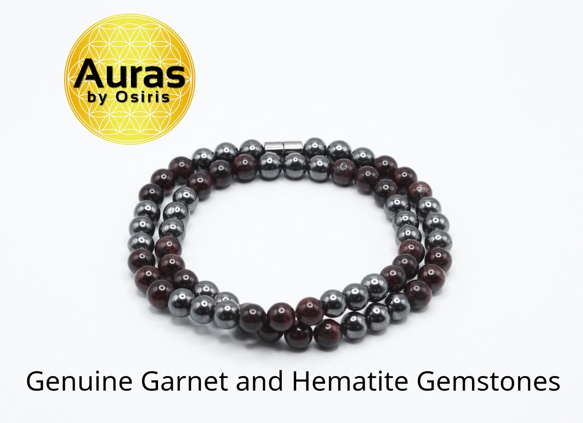 Garnet and Hematite Necklace - A Fusion of Passion and Protection