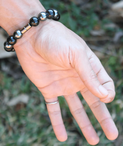 Hematite and Black Tourmaline Bracelet - The Ultimate Protection Duo