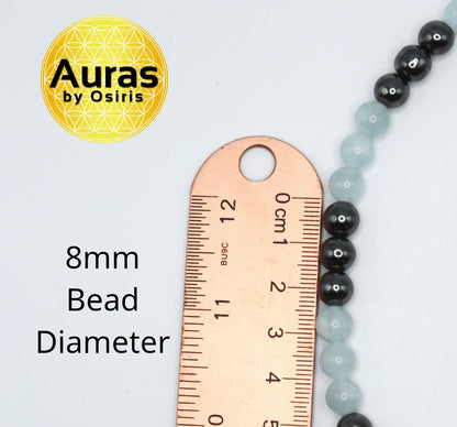 Aquamarine and Hematite Necklace - The Essence of Calm and Strength