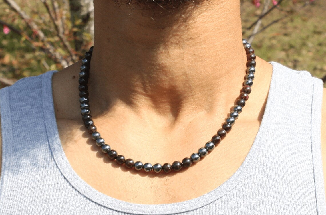Garnet and Hematite Necklace - A Fusion of Passion and Protection