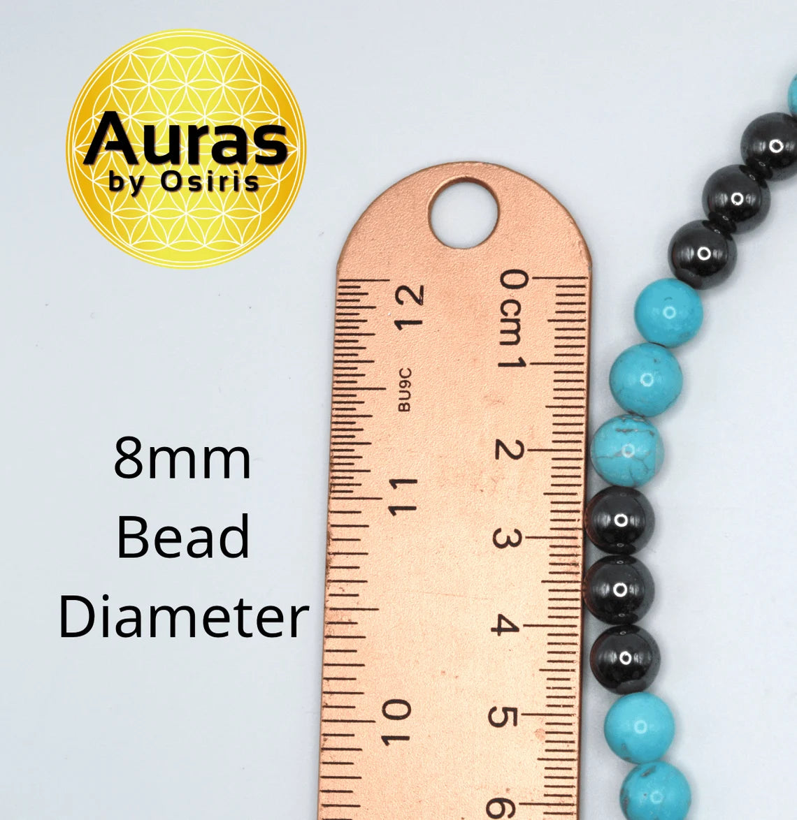 Turquoise and Hematite Necklace - Gemstone Jewelry for Men/Women - Harmony and Protection Embrace