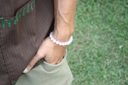 Rose Quartz Bracelet with Magnet Clasp - Pink Gemstone Jewelry for Self Love & Compassion