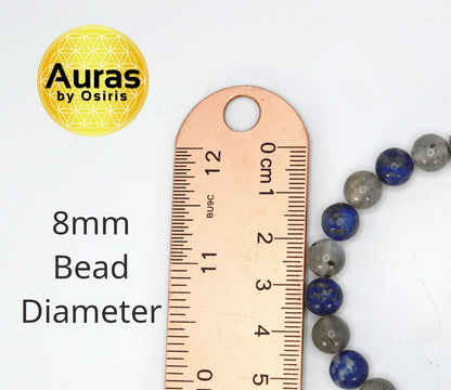 Mystic Aurora: Labradorite and Lapis Lazuli Bracelet - Symphony of Intuition and Wisdom