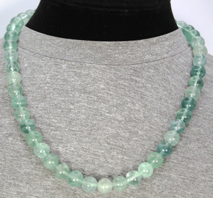 Verdant Clarity: Green Fluorite Necklace - Beacon of Growth and Renewal