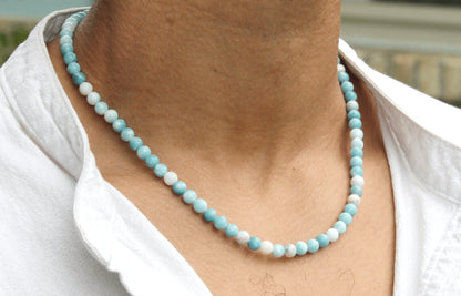 Genuine Larimar Necklace - The Essence of Sea and Sky