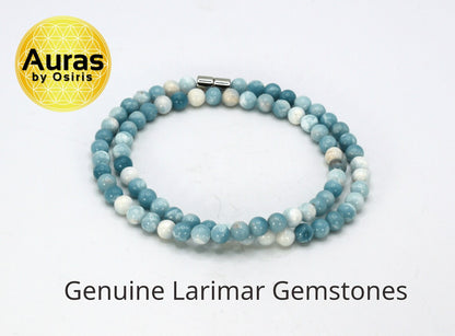 Genuine Larimar Necklace - The Essence of Sea and Sky