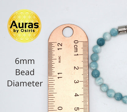 Ocean's Whisper: Larimar Bracelet - A Serenade of Sea and Sky
