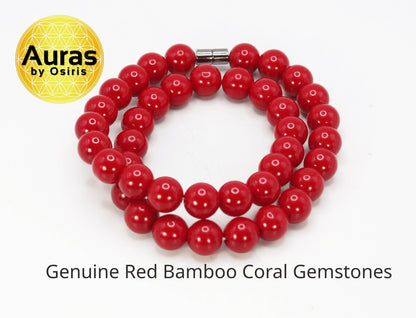 Red Bamboo Coral Necklace – Fiery Coral Embrace Jewelry | Ocean Energy & Protection