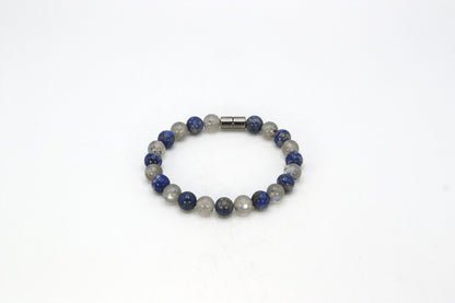 Mystic Aurora: Labradorite and Lapis Lazuli Bracelet - Symphony of Intuition and Wisdom