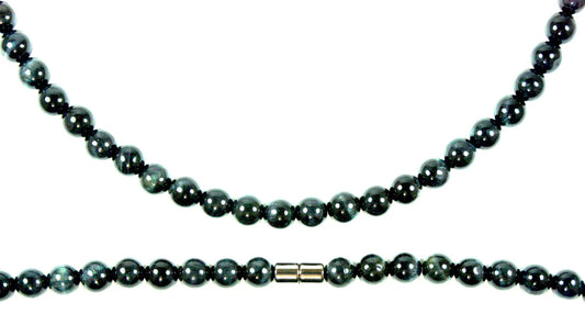 8mm Blue Tiger Eye Necklace - Mens Necklace - Beaded Necklace - Crystal Necklace - Gemstone necklace