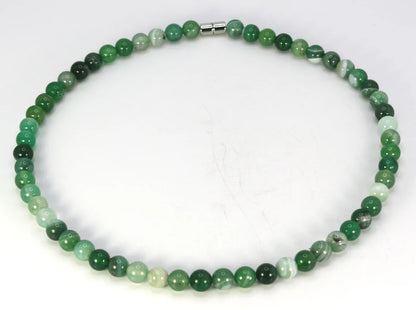 Lush Harmony: Green Agate Necklace - Whisper of the Forest