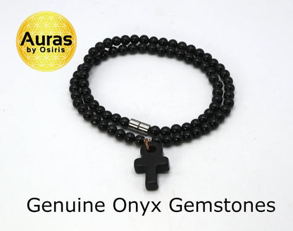 Onyx Necklace with Ankh Charm – A Fusion of Mystery and Ancient Elegance