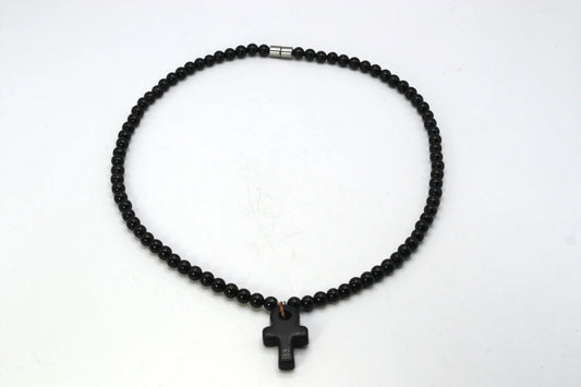 Onyx Necklace with Ankh Charm – A Fusion of Mystery and Ancient Elegance