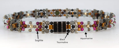 Gemstone - 14k Gold Cosmic Resonance Crown: Tribal Headdress with Moldavite Core - Portal to Ancient Wisdoms | Spiritual Power Amplifier