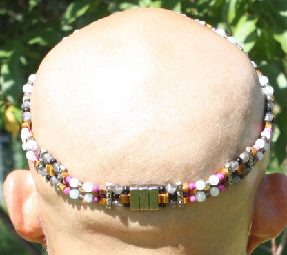 Gemstone - 14k Gold Cosmic Resonance Crown: Tribal Headdress with Moldavite Core - Portal to Ancient Wisdoms | Spiritual Power Amplifier
