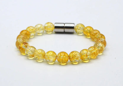 6mm Citrine Bracelet - Gemstone Jewelry for Joy and Abundance - Healing Crystal Bracelet for Men/Women