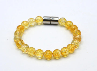 6mm Citrine Bracelet - Gemstone Jewelry for Joy and Abundance - Healing Crystal Bracelet for Men/Women