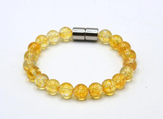 6mm Citrine Bracelet - Gemstone Jewelry for Joy and Abundance - Healing Crystal Bracelet for Men/Women