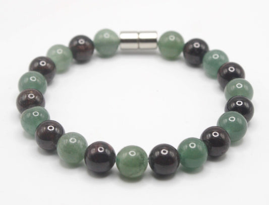 Green Aventurine & Garnet Bracelet - The Talisman of Prosperity and Growth
