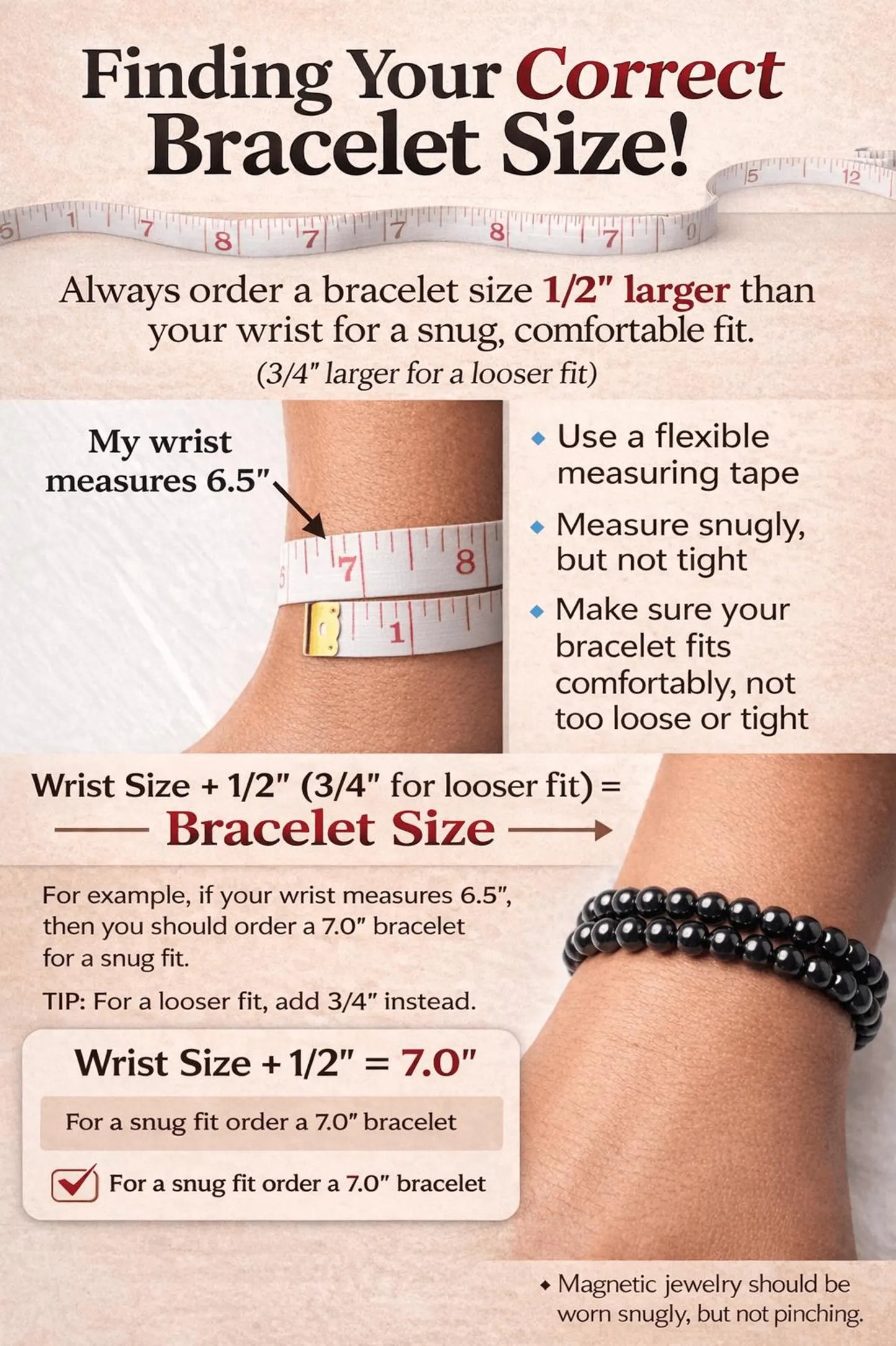 Rose Quartz Heart Bracelet – Magnetic Clasp – Love & Emotional Healing Crystal Jewelry